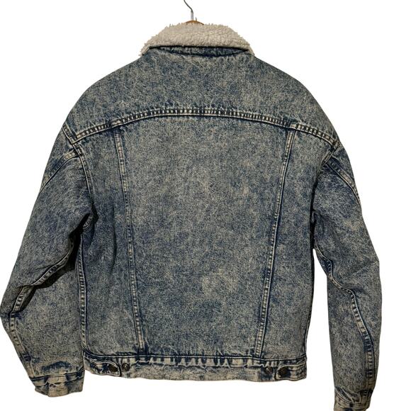 Vintage Made in USA Levis San Francisco Sherpa Lined Trucker Denim Jean Jacket - Picture 10 of 13